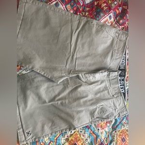 DIXXON Khaki Flat Front Men Shorts 38”